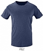 Camiseta Algodon Biologico Jaspeado Hombre Milo Sols - Color Denim Jaspeado